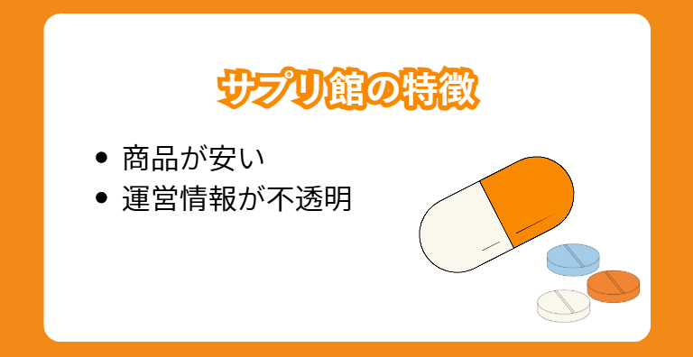 サプリ館の特徴